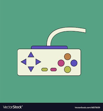 Flat icon design collection playing joystick vector image