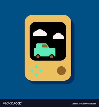 Flat icon design collection portable game in vector image