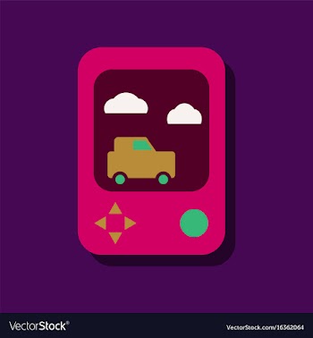 Flat icon design collection portable game in vector image