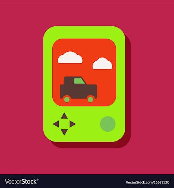Flat icon design collection portable game in vector image