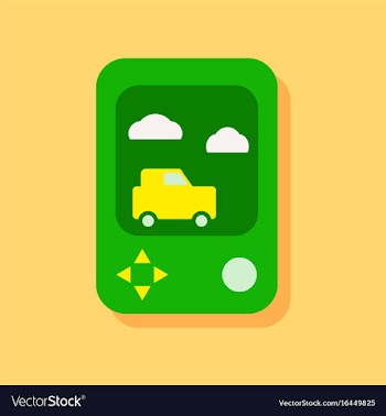 Flat icon design collection portable game in vector image