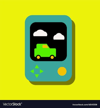Flat icon design collection portable game in vector image