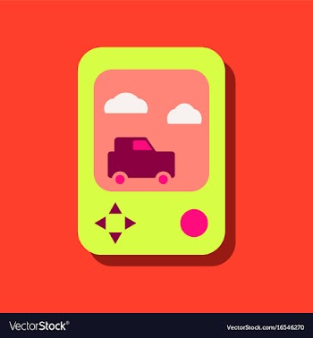 Flat icon design collection portable game in vector image