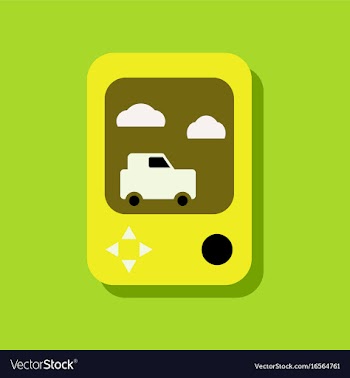 Flat icon design collection portable game in vector image