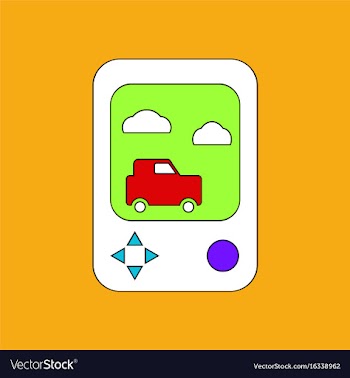 Flat icon design collection portable game vector image