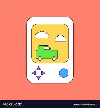 Flat icon design collection portable game vector image