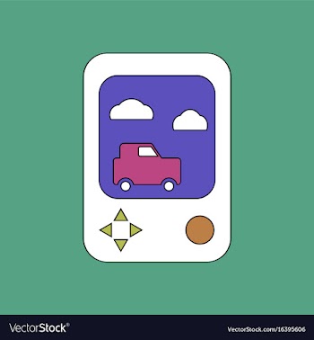 Flat icon design collection portable game vector image