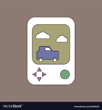 Flat icon design collection portable game vector image