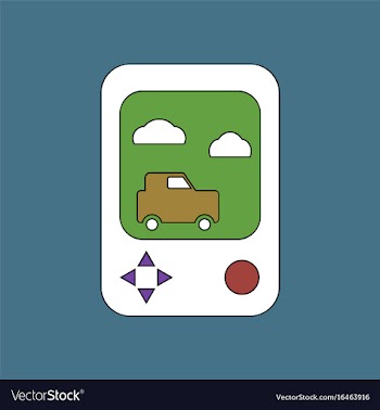 Flat icon design collection portable game vector image