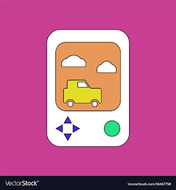 Flat icon design collection portable game vector image
