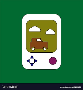 Flat icon design collection portable game vector image