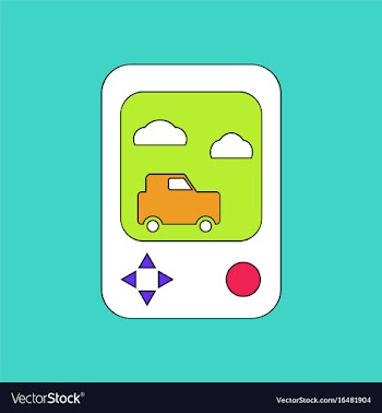 Flat icon design collection portable game vector image