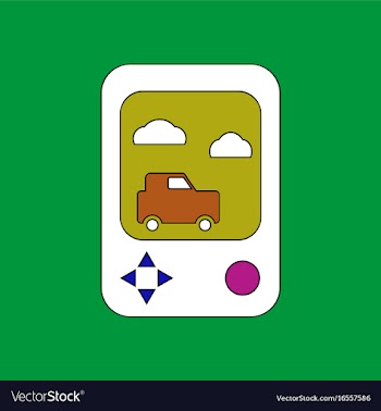 Flat icon design collection portable game vector image