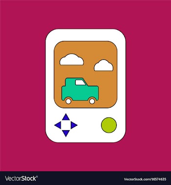 Flat icon design collection portable game vector image