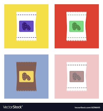 Flat icon design collection potato seeds vector image