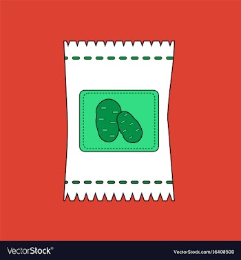 Flat icon design collection potato seeds vector image