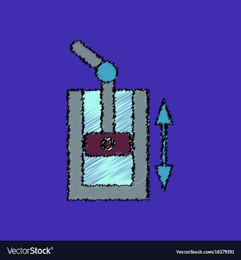Flat icon design collection pressure in engine in vector image