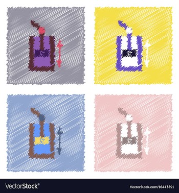 Flat icon design collection pressure in engine in vector image