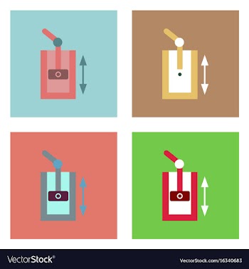 Flat icon design collection pressure in engine vector image