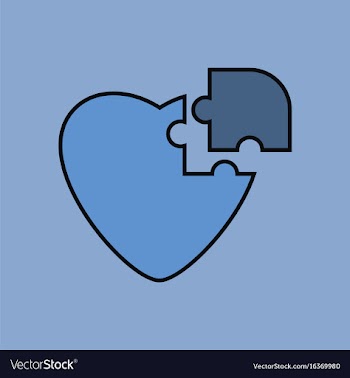 Flat icon design collection puzzle heart vector image
