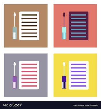 Flat icon design collection radiator grille and vector image