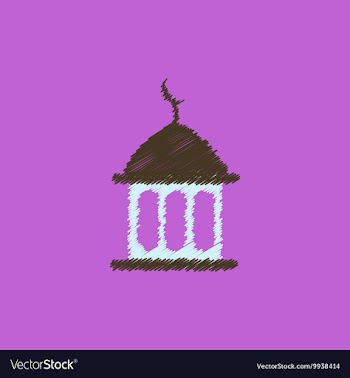 Flat icon design collection ramadan vector image