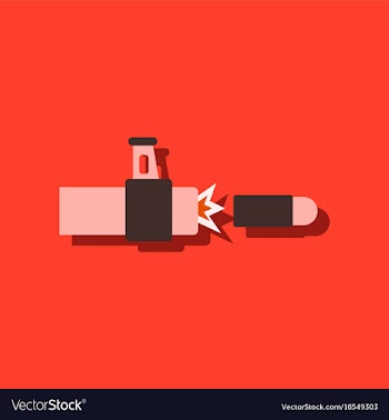 Flat icon design collection rifle bullet shot in vector image