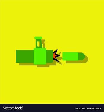 Flat icon design collection rifle bullet shot in vector image