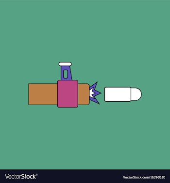 Flat icon design collection rifle bullet shot vector image