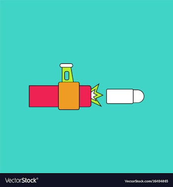 Flat icon design collection rifle bullet shot vector image
