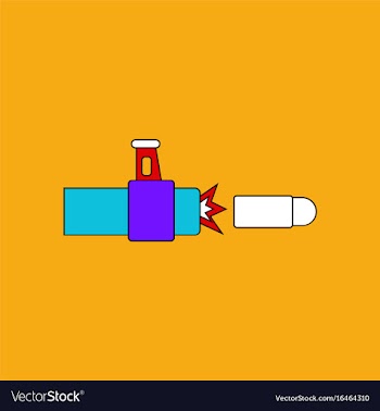 Flat icon design collection rifle bullet shot vector image