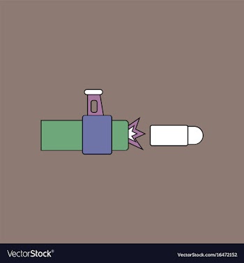 Flat icon design collection rifle bullet shot vector image