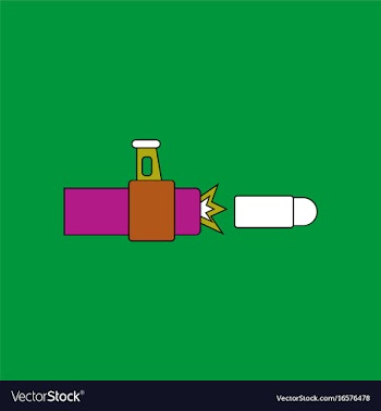 Flat icon design collection rifle bullet shot vector image