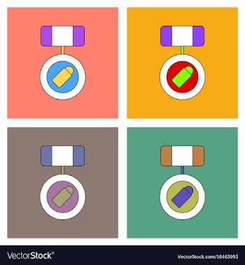 Flat icon design collection rifle magazine with vector image