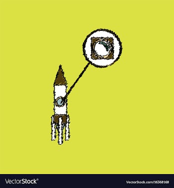 Flat icon design collection rocket and porthole vector image