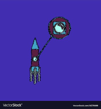 Flat icon design collection rocket and porthole vector image