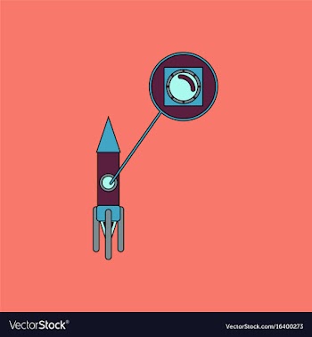 Flat icon design collection rocket and porthole vector image