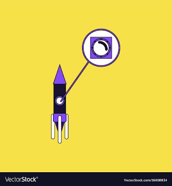Flat icon design collection rocket and porthole vector image