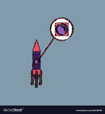 Flat icon design collection rocket and porthole vector image