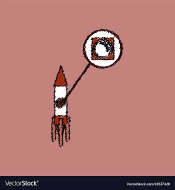 Flat icon design collection rocket and porthole vector image