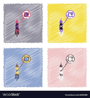 Flat icon design collection rocket and porthole vector image