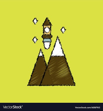 Flat icon design collection rocket and pyramids vector image