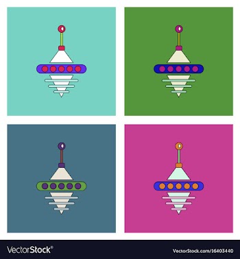 Flat icon design collection rotating whirligig vector image