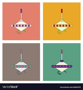 Flat icon design collection rotating whirligig vector image