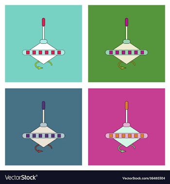 Flat icon design collection rotating whirligig vector image