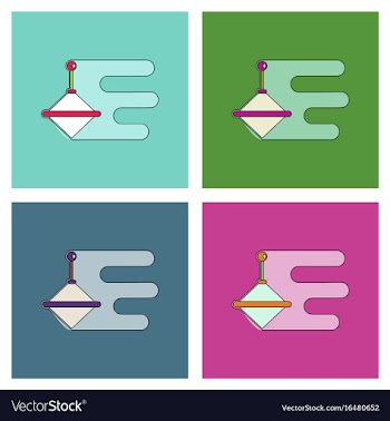 Flat icon design collection rotating whirligig vector image