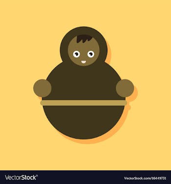 Flat icon design collection russian doll in vector image