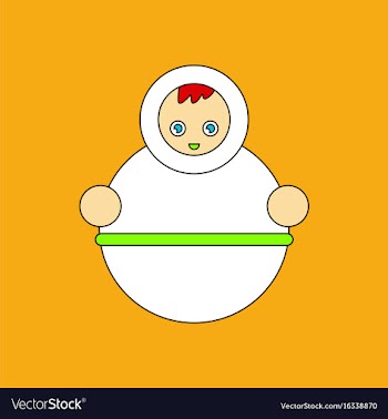Flat icon design collection russian doll vector image