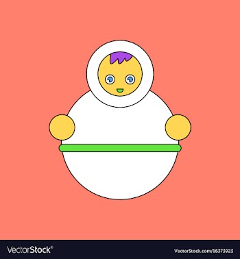 Flat icon design collection russian doll vector image