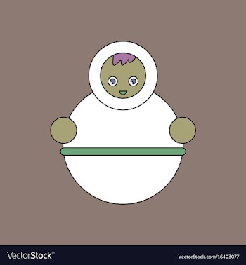 Flat icon design collection russian doll vector image